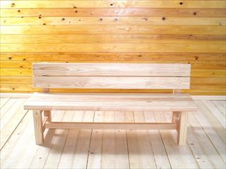 木製背付ベンチ